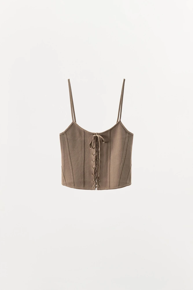 LACED KNIT CORSET