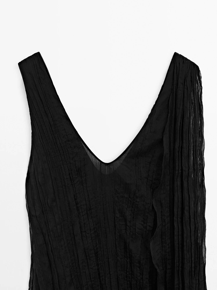 Robe longue fluide plissée - Limited Edition