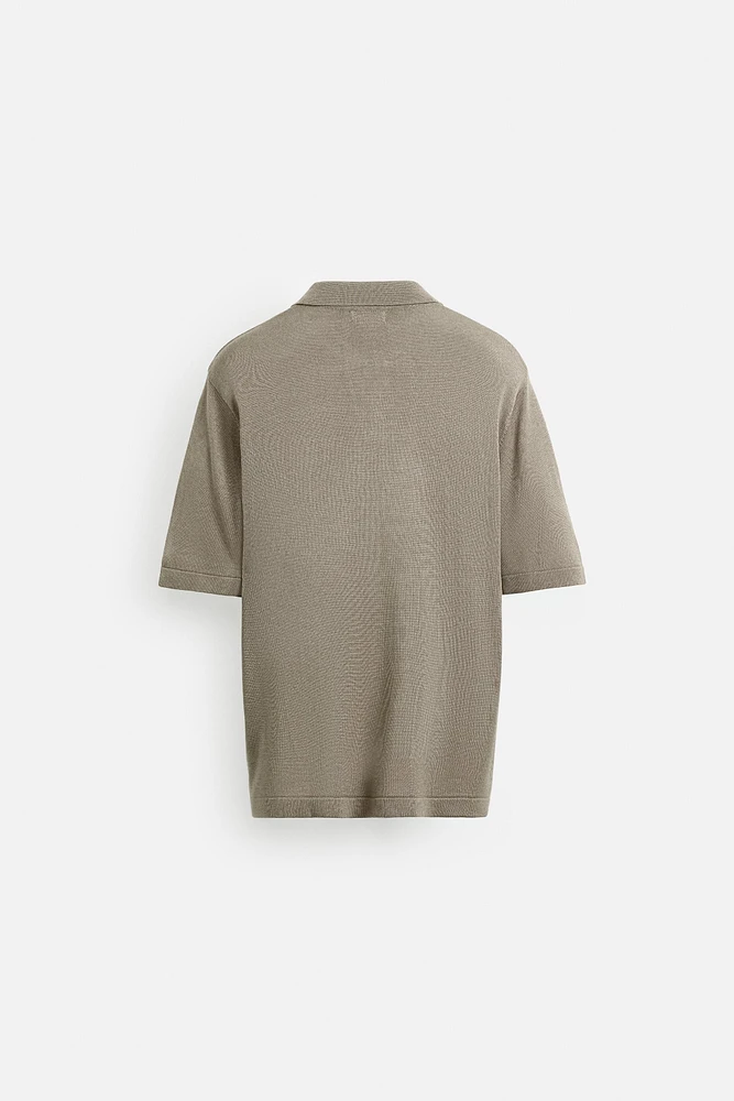 VISCOSE KNIT POLO SHIRT