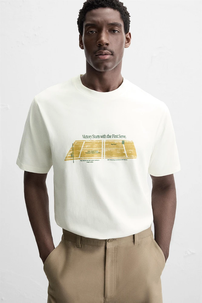 CONTRAST PRINT T-SHIRT