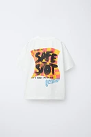 T-SHIRT À IMPRIMÉ GRAFFITI