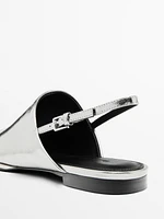 Metallic flat shoes