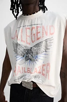 T-SHIRT DÉLAVÉ TANK À IMPRIMÉS