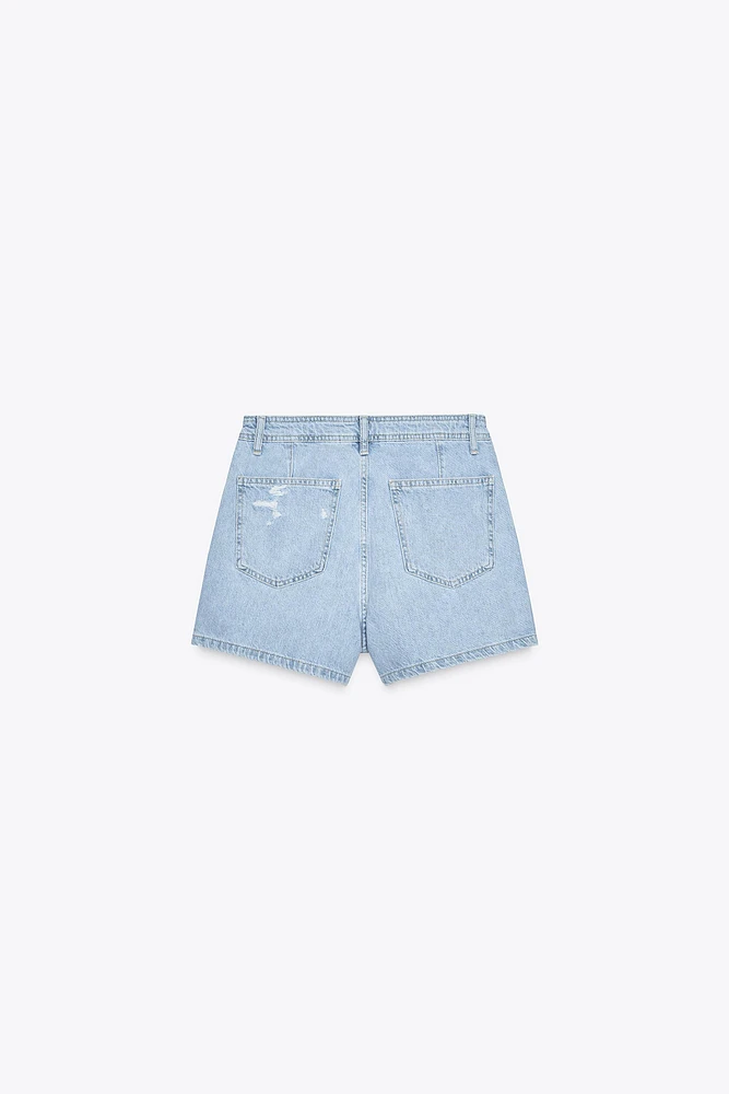 JUPE-CULOTTE Z1975 EN JEAN DÉCHIRÉ