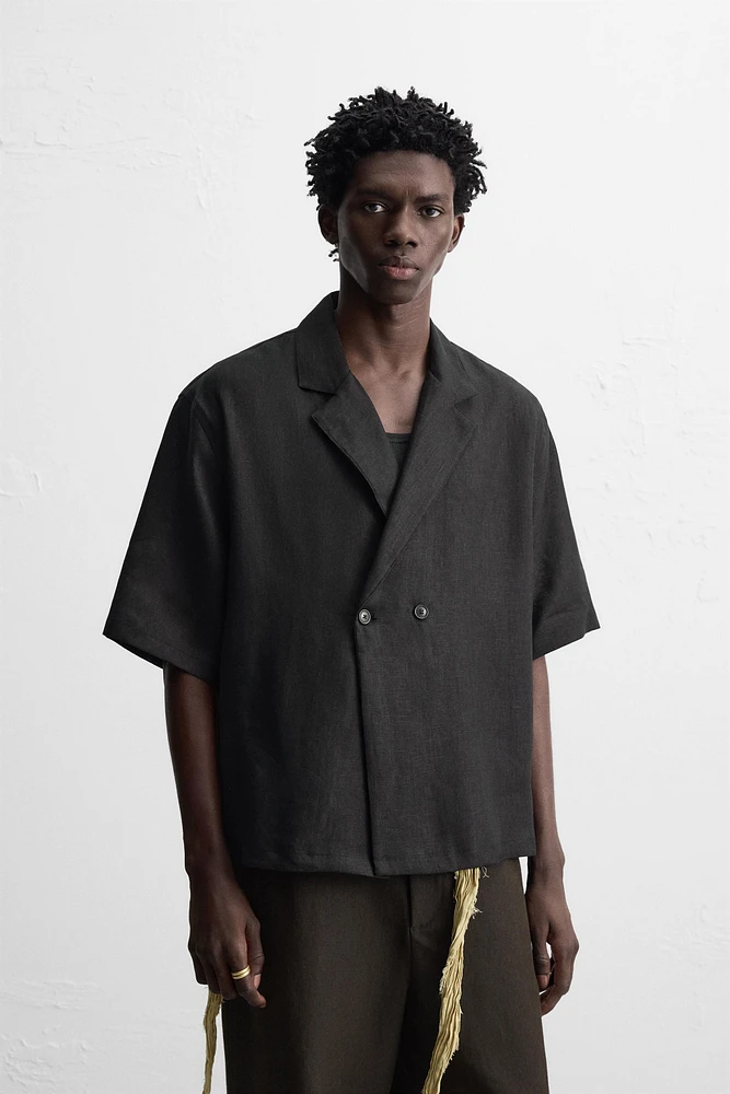100% LINEN KIMONO SHIRT