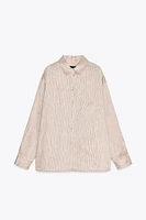 ZW COLLECTION OVERSIZED LINEN BLEND SHIRT
