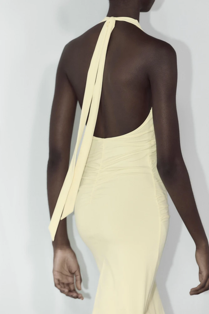 ROBE LONGUE HALTER POLYAMIDE
