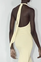 ROBE LONGUE HALTER POLYAMIDE