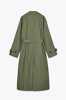 BELTED DOUBLE-BREASTED TRENCH COAT