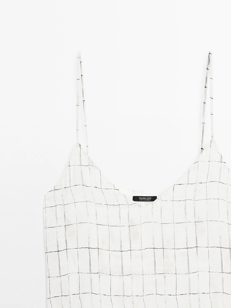 Robe midi ample à carreaux