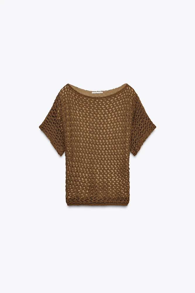 TOP CROCHET TRICOT