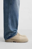 LEATHER LACE-UP BOOTS