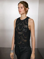 Top en maille crochet