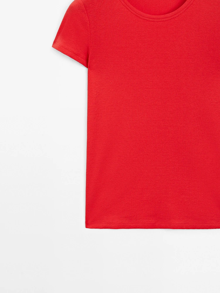T-shirt à manches courtes en coton mélangé