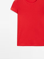 T-shirt à manches courtes en coton mélangé