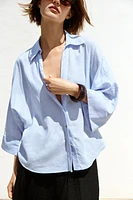CHEMISE MANCHE LARGE AVEC LIN