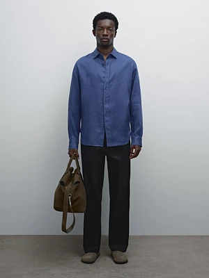 100% linen slim fit shirt