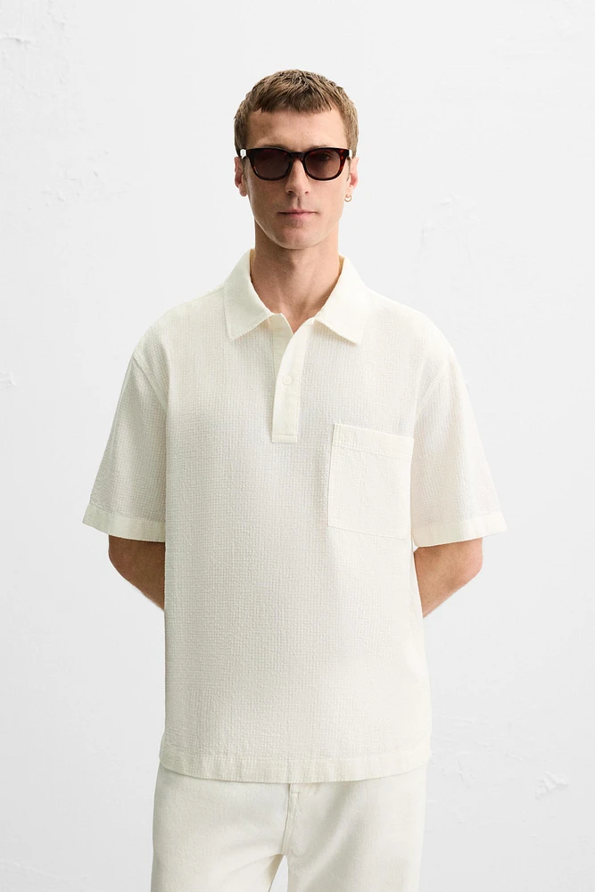 CHEMISE POLO JACQUARD À CARREAUX
