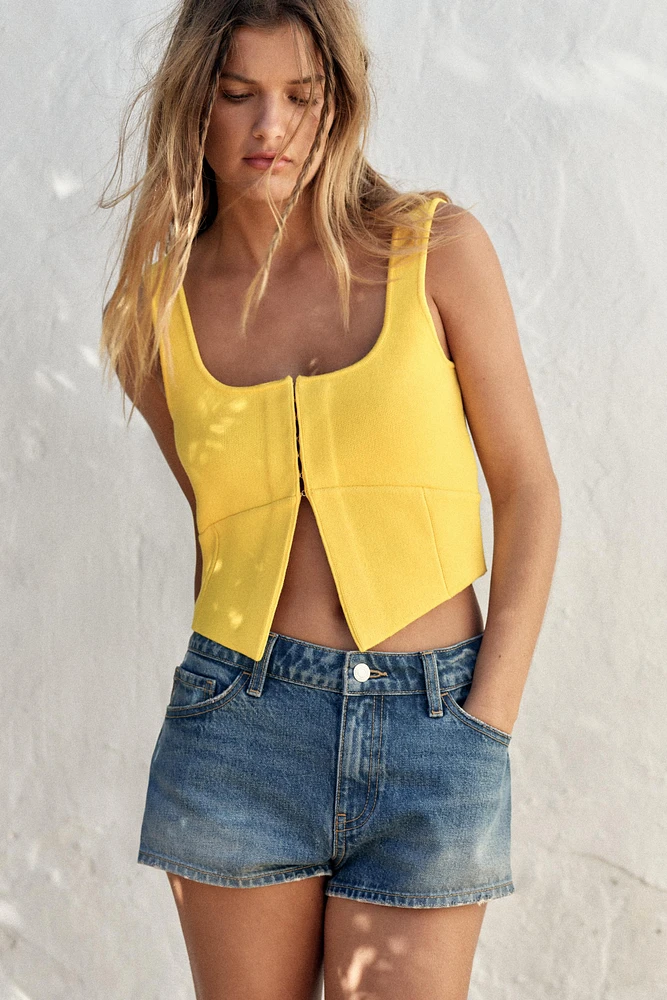 BASIC KNIT CROP TOP