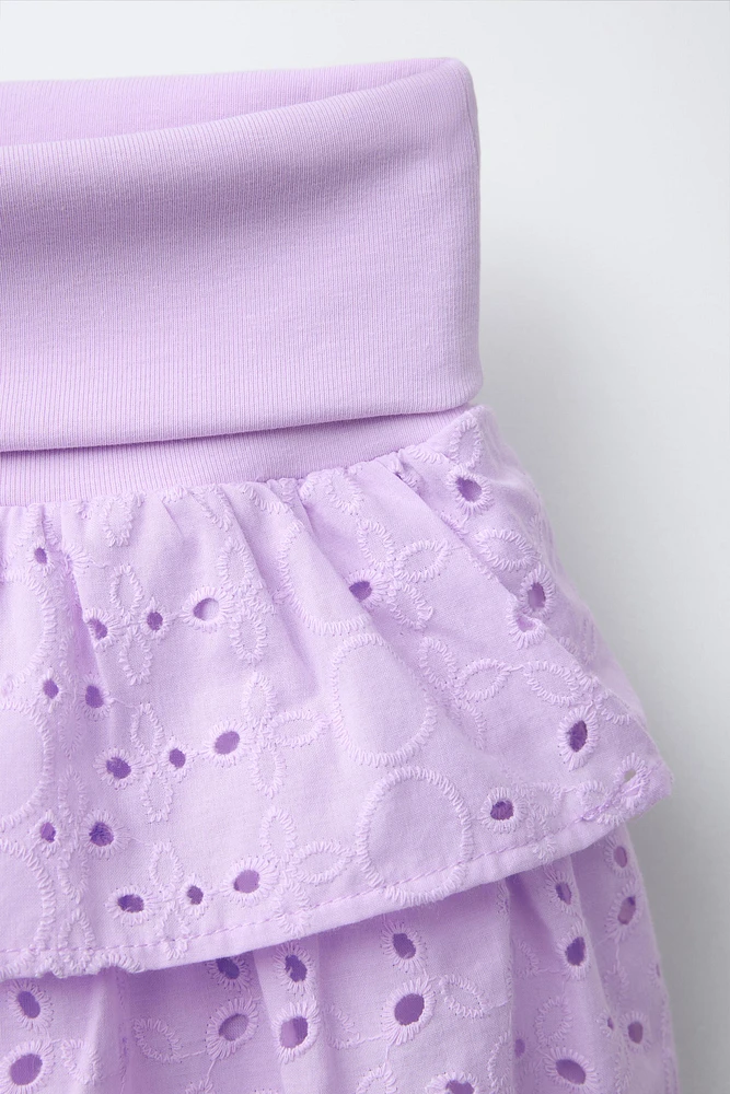 SCHIFFLY RUFFLE WAIST SKIRT