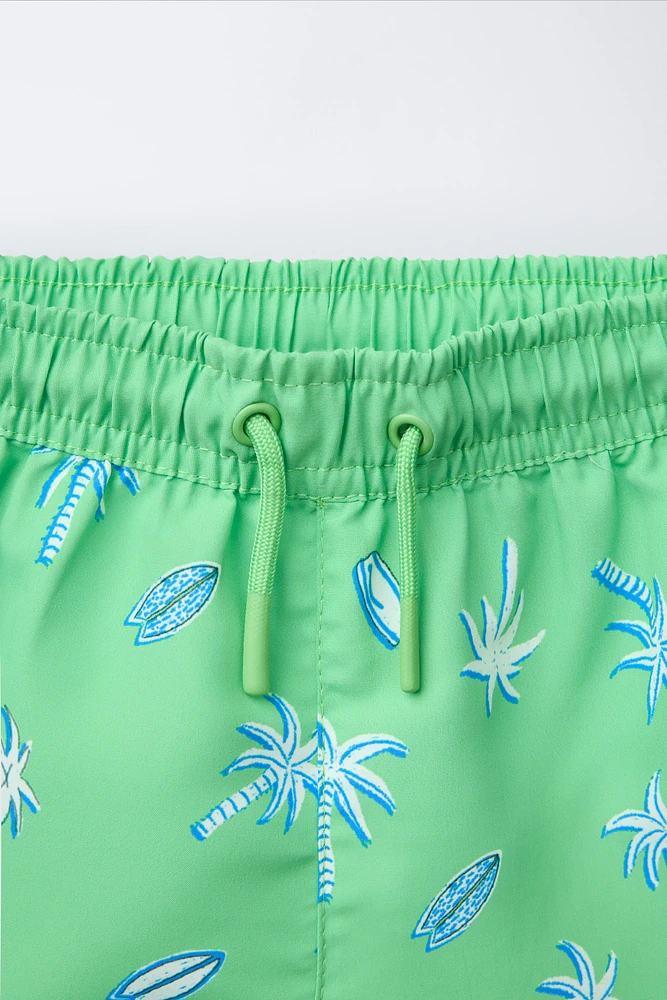 6-14 ANS/ SHORT DE BAIN PALMIERS ET SURF
