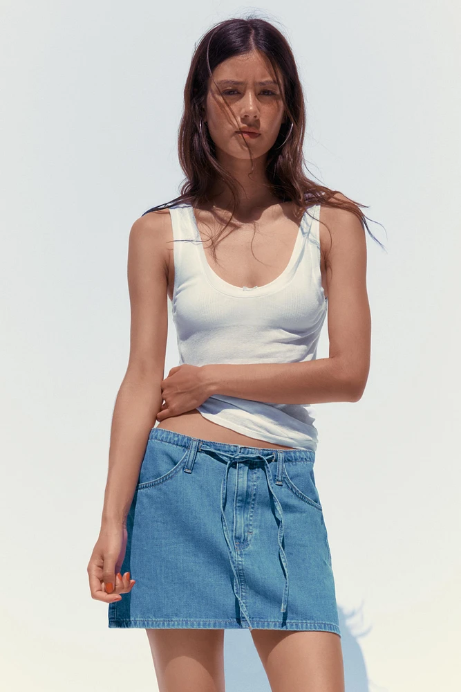 TRF DENIM MINI SKIRT