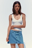 TRF DENIM MINI SKIRT
