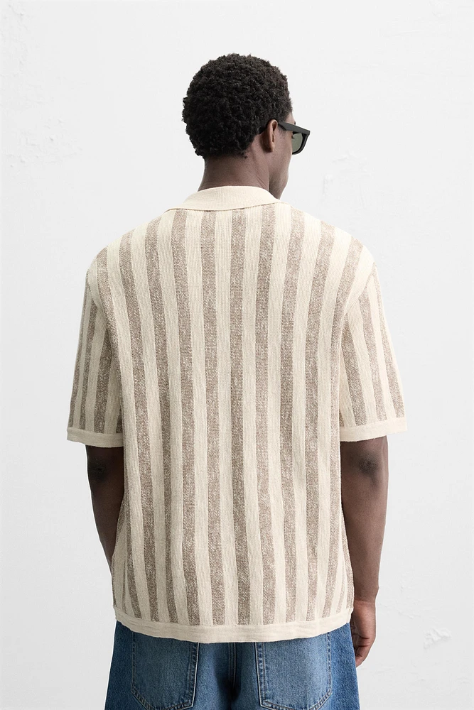 CHEMISE MAILLE RAYURES VERTICALES