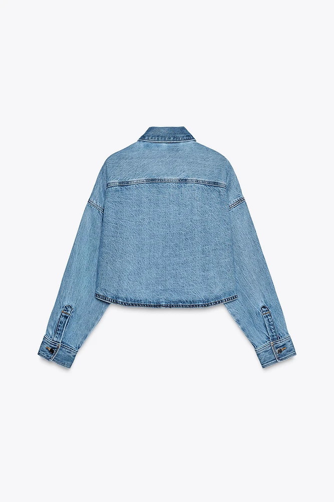 CHEMISE Z1975 CROPPED OVERSIZE EN JEAN