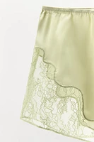 LACE TRIM PAJAMA SHORTS