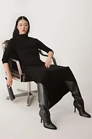 ASYMMETRIC DRESS WITH WOOL 50TH ANNIVERSARY