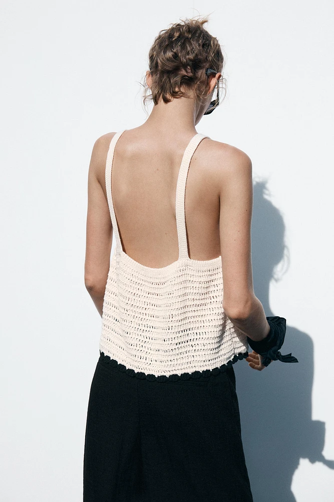 TOP CROCHET NŒUDS