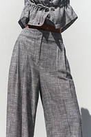 WIDE LEG LINEN PANTS