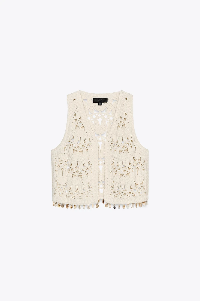 SHELL KNIT VEST