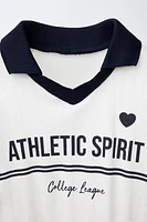 CONTRAST POLO COLLAR T-SHIRT
