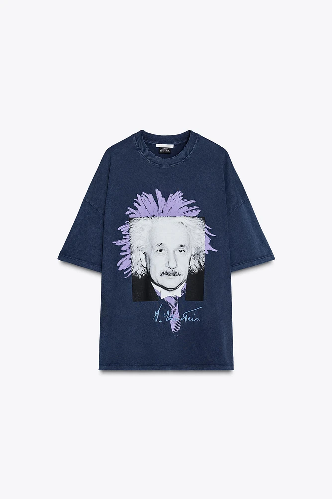 T-SHIRT EFFET DÉLAVÉ ALBERT EINSTEIN™