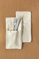 SET OF COTTON FLATWARE POUCHES (SET OF 2)