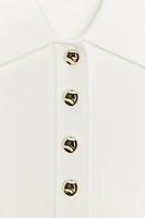 TOP GILET EN MAILLE PÉPLUM