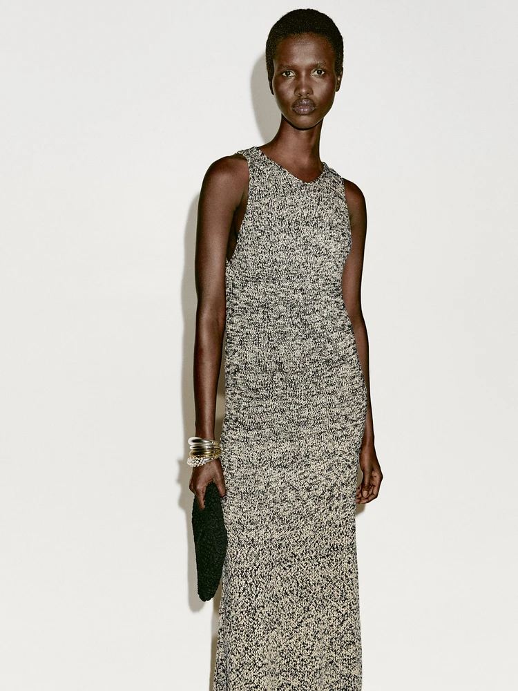 Robe longue en maille chinée - Limited Edition
