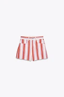 SHORT Z1975 MOM FIT TAILLE HAUTE RAYURES