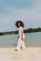 PANTALON DROIT EN MAILLE