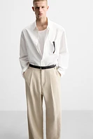 PANTALON DE COSTUME STRUCTURÉ EN LIN