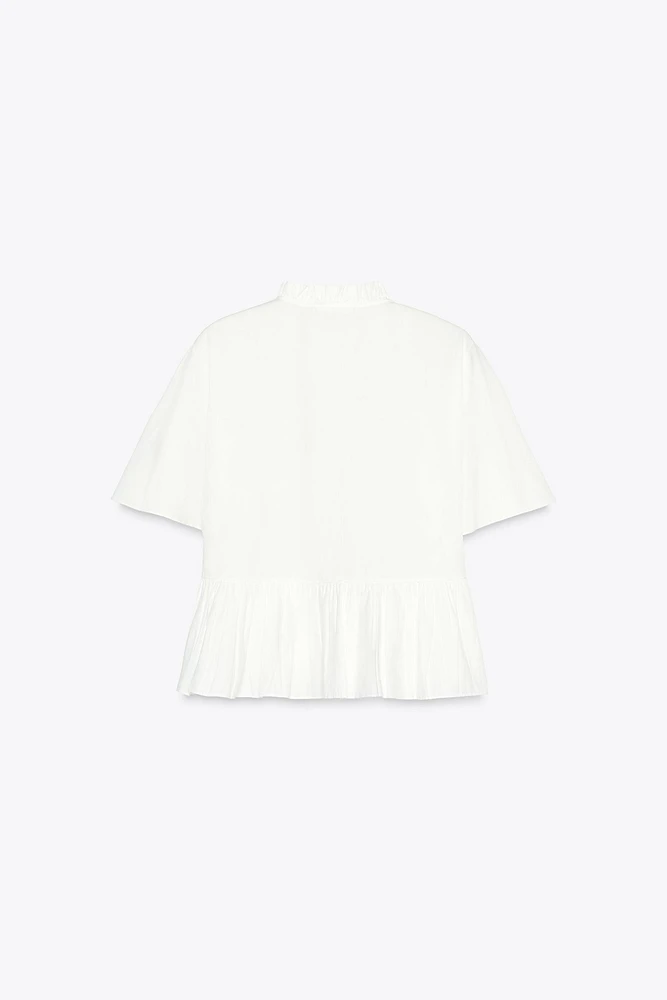 CHEMISE PÉPLUM BRODÉE ZW COLLECTION