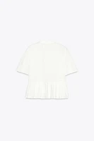ZW COLLECTION EMBROIDERED PEPLUM SHIRT