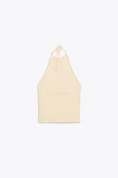 TOP HALTER EN MAILLE