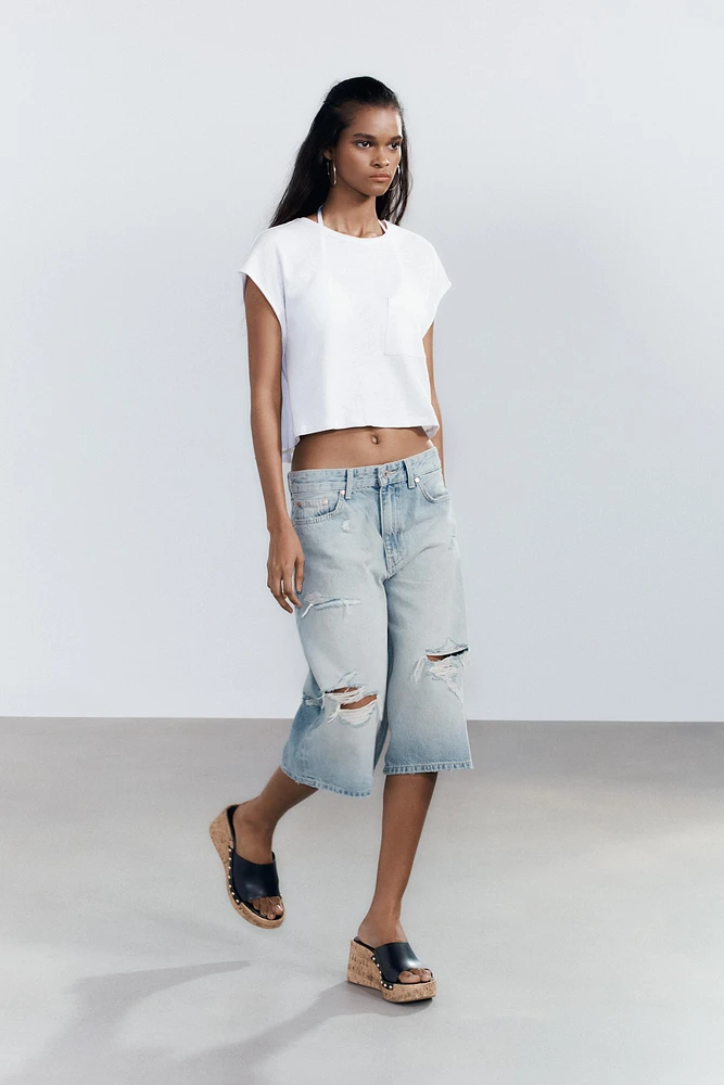 LINEN T-SHIRT WITH POCKET