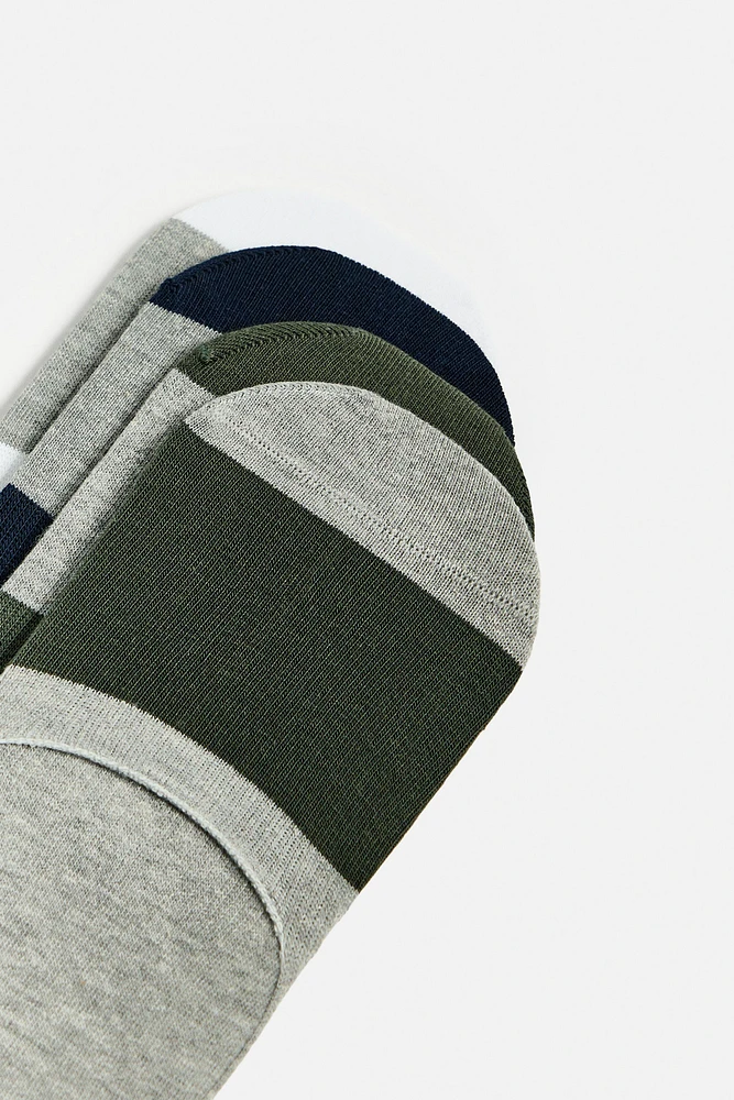 PACK OF 4 STRIPED INVISIBLE SOCKS