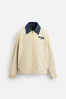 WASHED EMBROIDERED JACKET