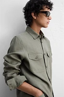 100% LINEN OVERSHIRT