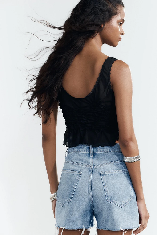 TIED RUCHED TOP